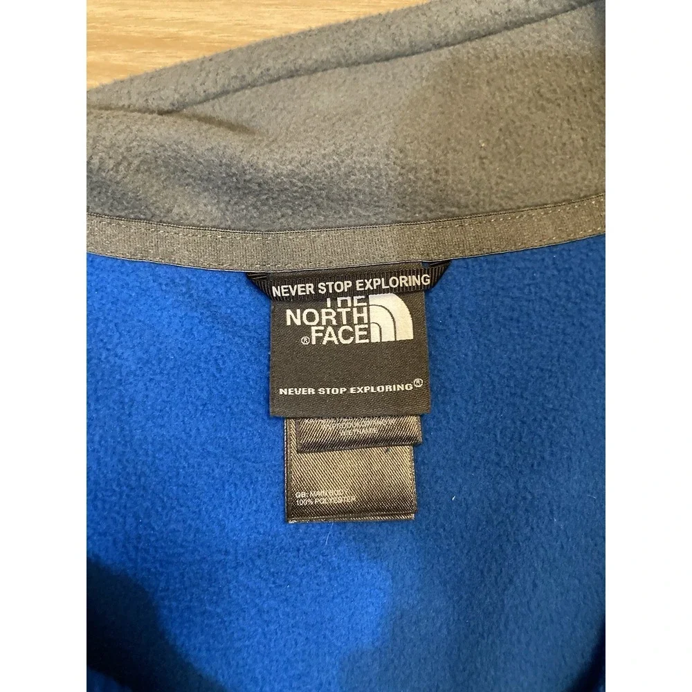The North Face Men's Size XL 1/4 Quarter Zip Fleece Pullover Blue Outdoors